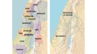 carte de Zabulon et Nephthali et carte de la Galilée