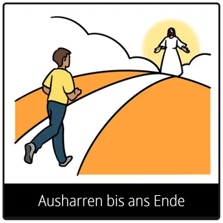 Symbol für Evangeliumsbegriff: Ausharren bis ans Ende
