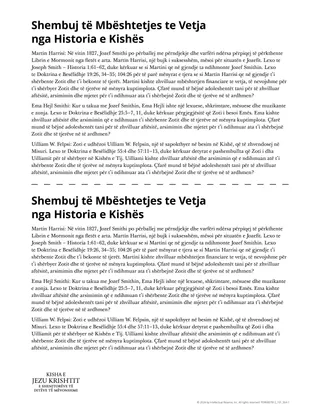 Shembuj të Mbështetjes te Vetja nga Historia e Kishës