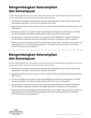 Mengembangkan Keterampilan dan Kemampuan