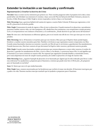 Extender la invitación a ser bautizado y confirmado