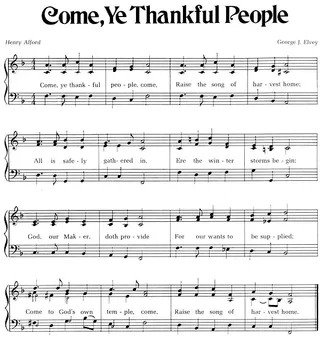 Music, Come, Ye Thankful People