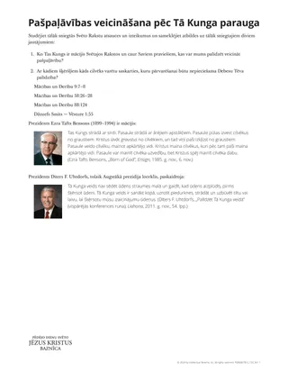 Pašpaļāvības veicināšana pēc Tā Kunga parauga