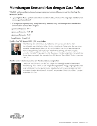 Membangun Kemandirian dengan Cara Tuhan