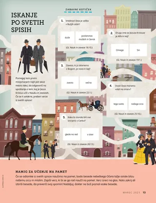 Dejavnost s kvizom z diagrami z ozadjem, ki prikazuje zgradbe in ljudi iz ZDA 19. stoletja.