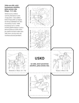 toimintasivu: usko on sitä, että luotamme asioihin, joita emme näe
