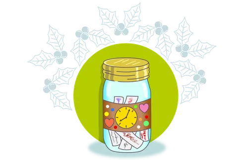 jar with papers in it