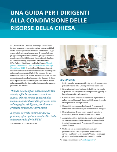 A Leaders’ Guide to Sharing Church Resources in your Community