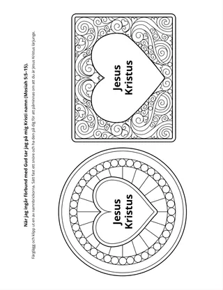 aktivitetssida: när jag sluter förbund med Gud tar jag på mig Kristi namn