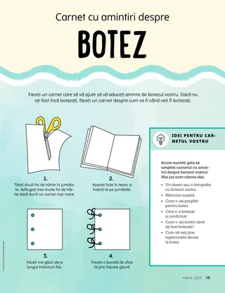 activitate pentru a face un carnet
