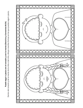 Hoja de actividades: Puedo seguir a Jesucristo con mi mente y corazón