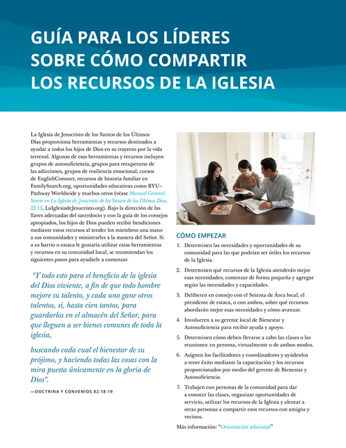 A Leaders’ Guide to Sharing Church Resources in your Community