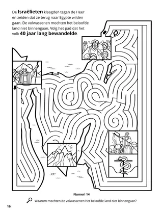 Forty Years in the Wilderness coloring page