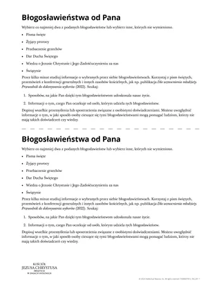 Błogosławieństwa od Pana