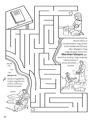 Moroni Buried the Gold Plates coloring page