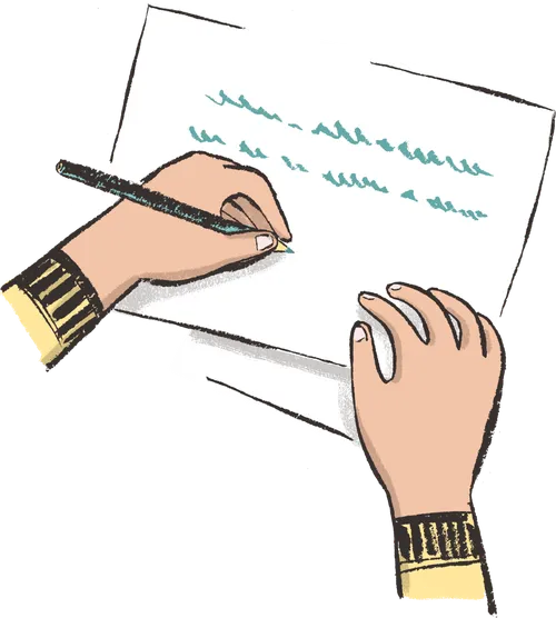 child writing letter