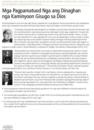 Mga Pagpamatuod Nga ang Dinaghan nga Kaminyoon Gisugo sa Dios handout