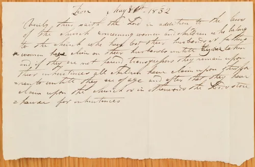 Revelation regarding women and children in Zion.