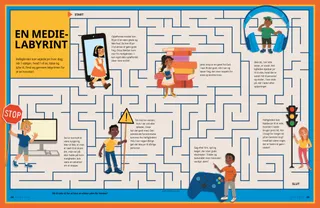 En labyrint med tips om brug af medier