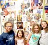 Children showing an art collage