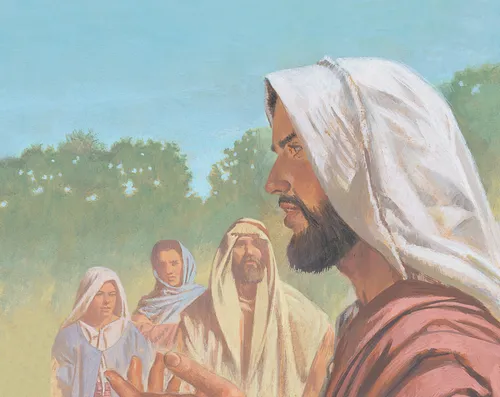 Jesus talking to people