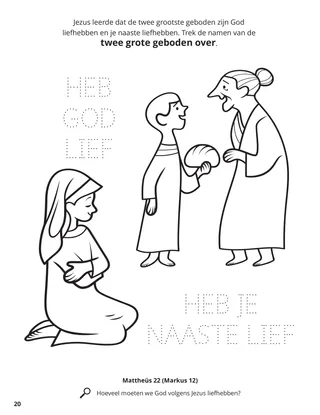 The Two Great Commandments coloring page