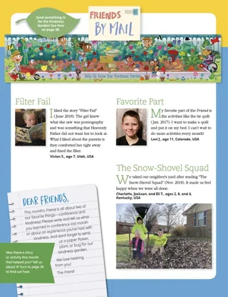 picture of girl reading Friend magazine