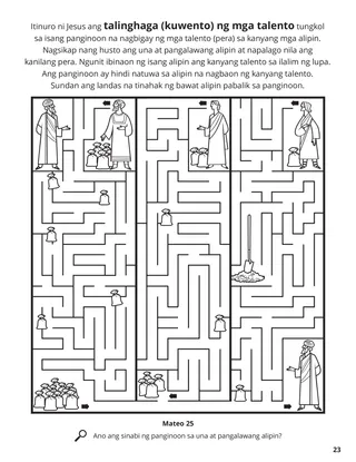 Parable of the Talents coloring page