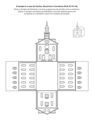 página de atividades: O templo é a casa do Senhor