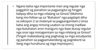 leksiyon 4 ginunting nga pangutana