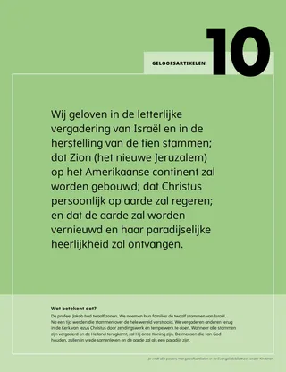 Poster van het tiende geloofsartikel