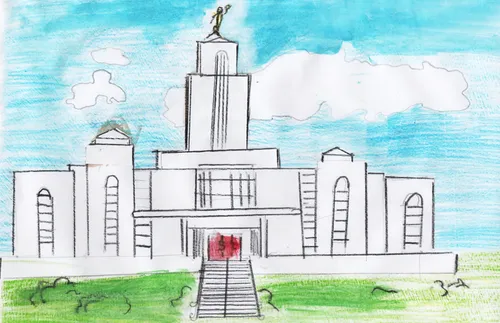 Drawing of temple