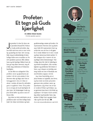 prophets a sign of Gods love