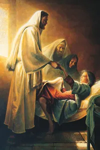 Christ healing daughter of Jairus