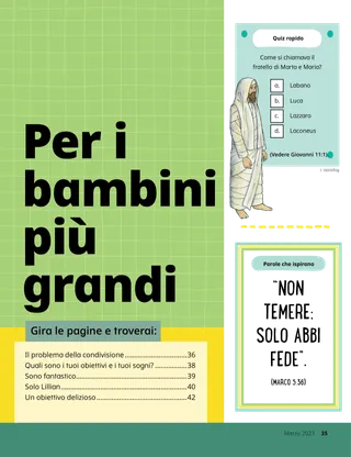 copertina sezione Per i bambini più grandi