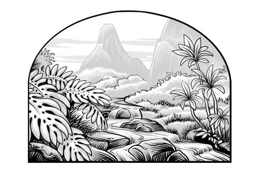 lush tropical valley