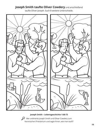 Joseph and Oliver Were Baptized coloring page