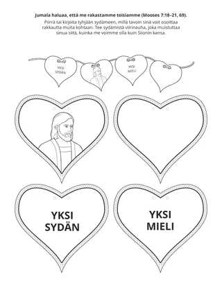 tehtäväsivu: Jumala haluaa meidän rakastavan toisiamme