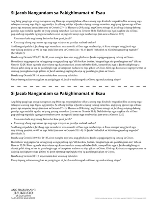 Si Jacob nangandam sa pakighimamat ni Esau