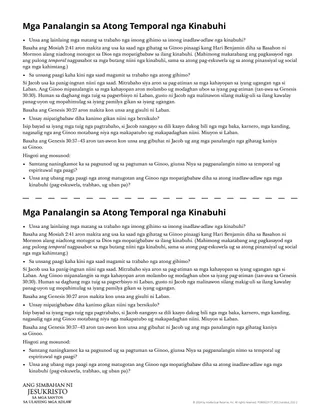 Mga panalangin sa atong temporal nga kinabuhi