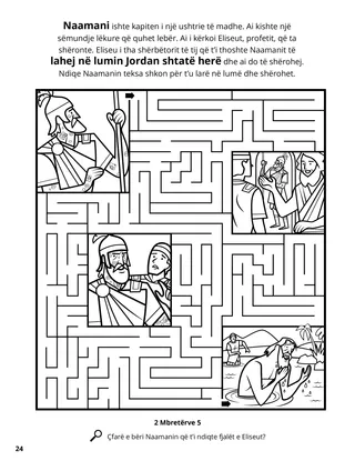 Elisha and Naaman coloring page