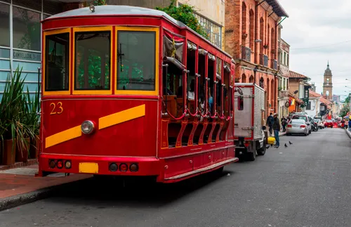 street scene in Bogotá, Colombia