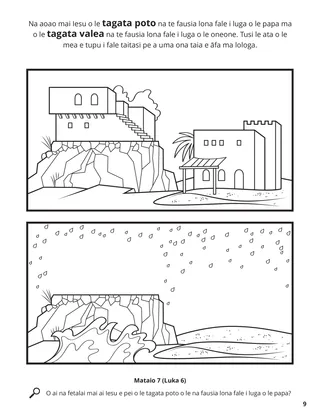 The Wise Man and the Foolish Man coloring page