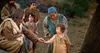 Jesus greets a child