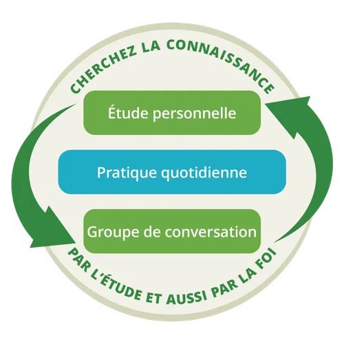 graphique montrant que le groupe d’étude et de conversation est un processus cyclique