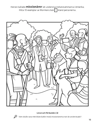 Missionaries Called to the American Indian Nations coloring page