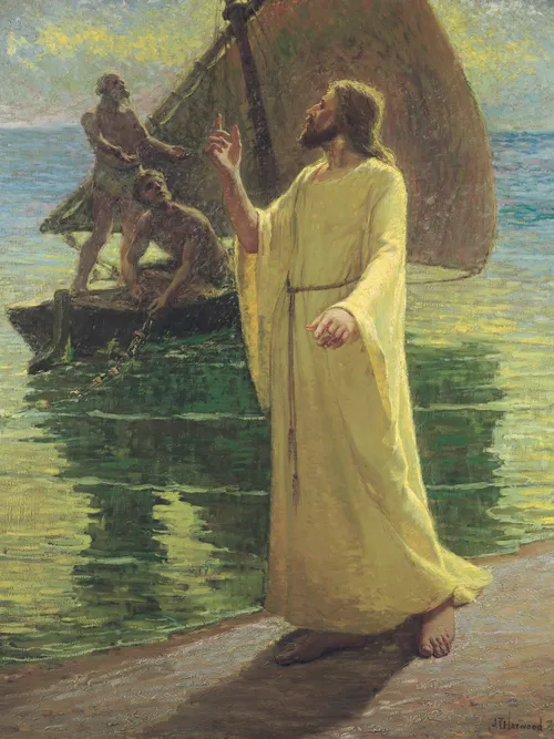 Jesus Christ calling Peter and Andrew.