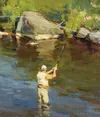 man fishing