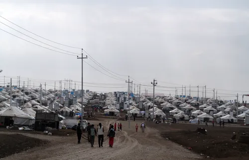 Tents in a refugee camp