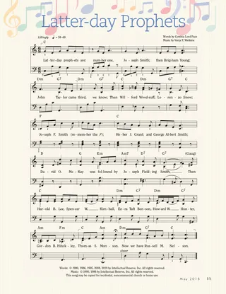 music, “Latter-day Prophets”